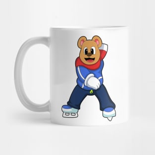 Bear at Ice skating with Ice skates Mug